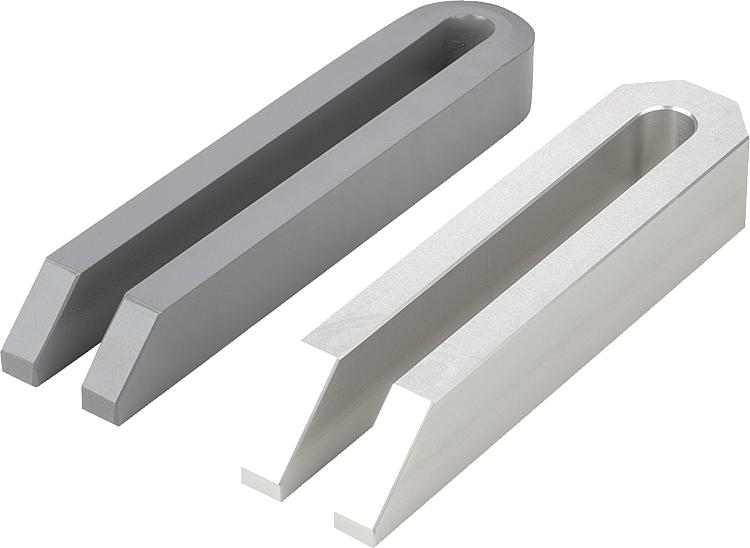 Forked clamps DIN 6315, steel and aluminium